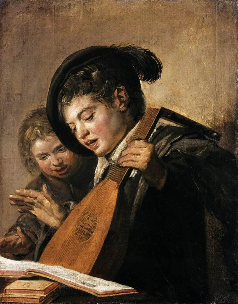 Dos chicos tocando y cantando - Frans Hals