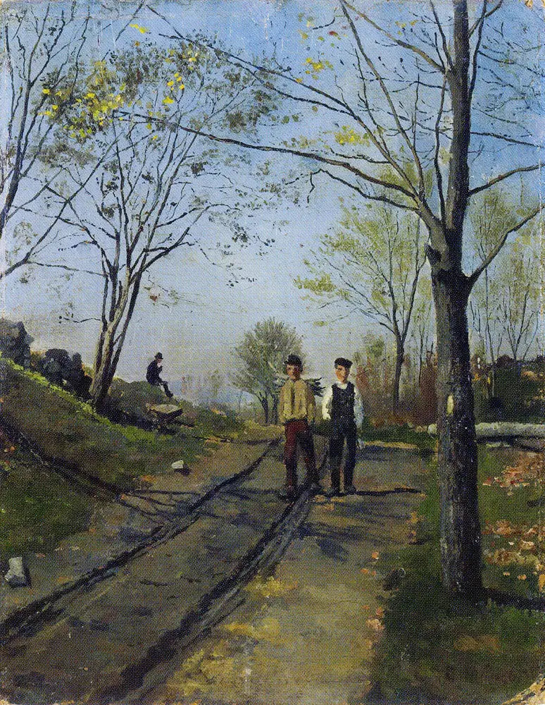 Dos chicos en un camino rural - Edvard Munch