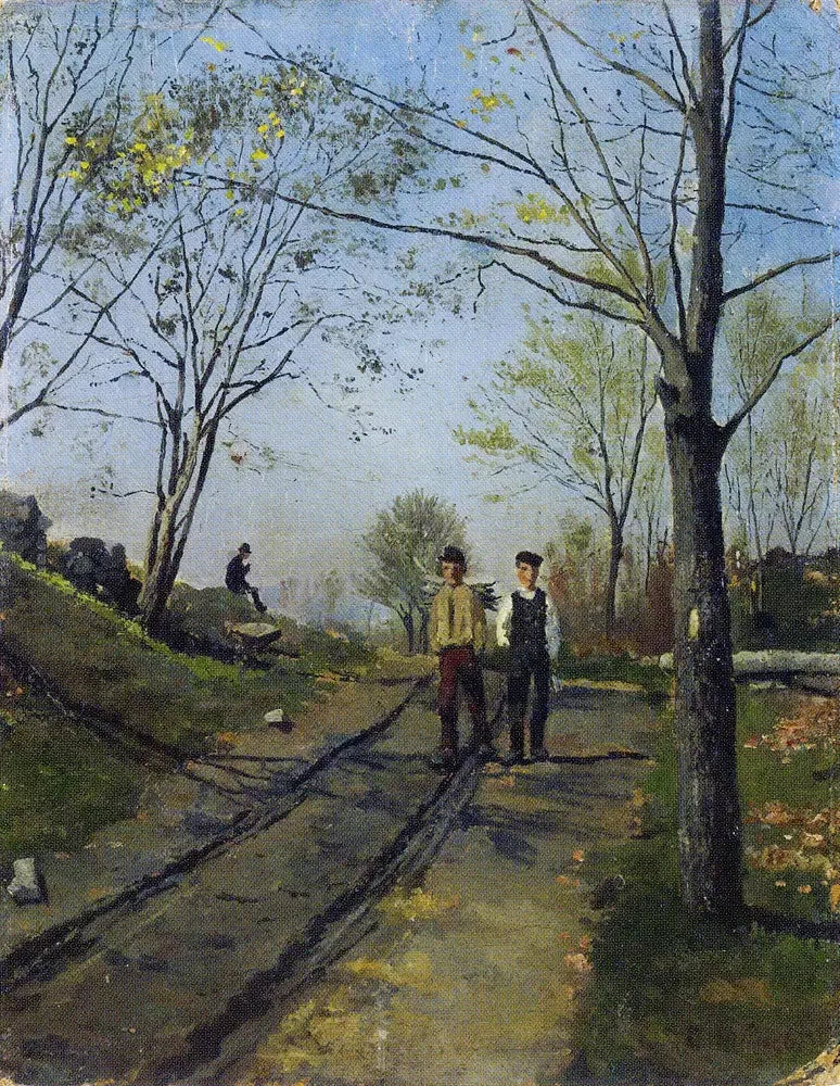 Dos chicos en un camino rural - Edvard Munch