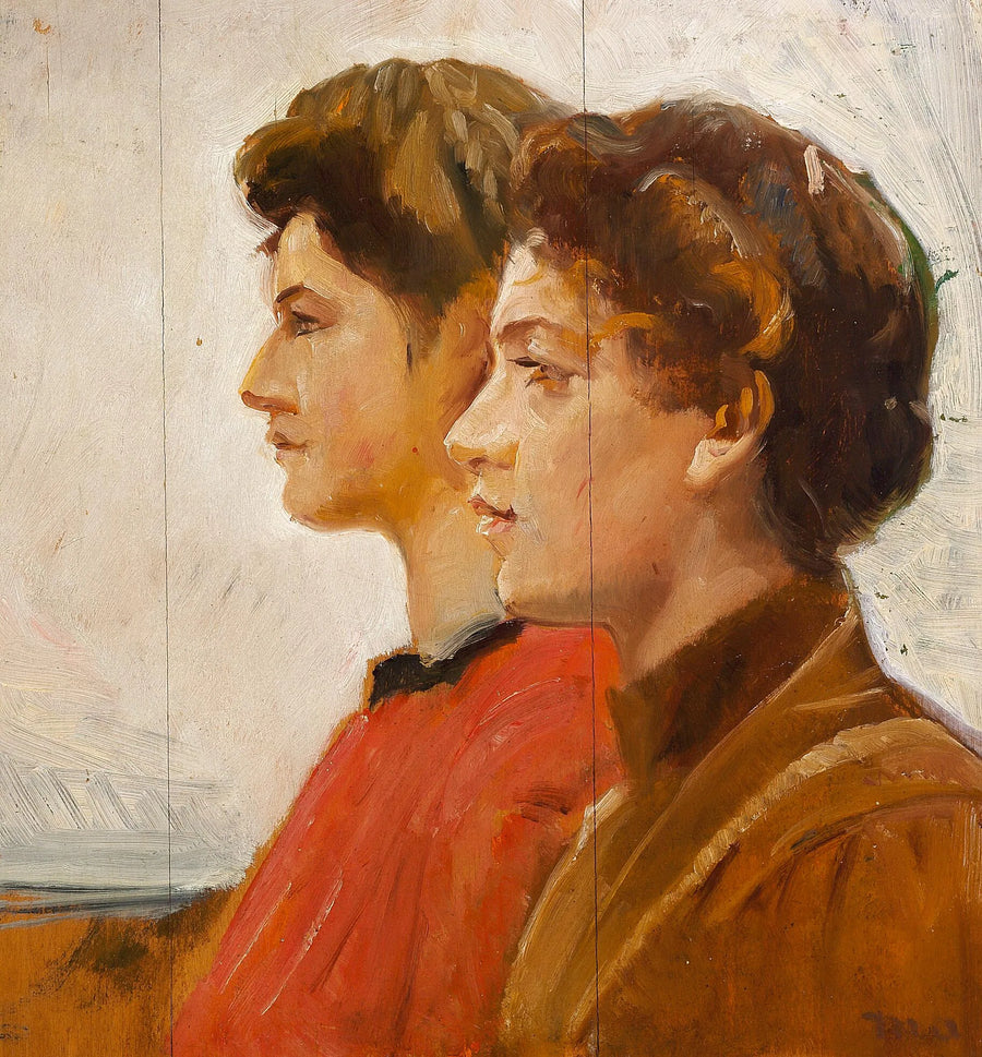 Dos jóvenes de Skagen de perfil. - Michael Peter Ancher
