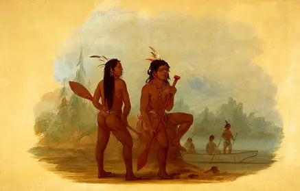 Dos jóvenes hombres Hyda - George Catlin