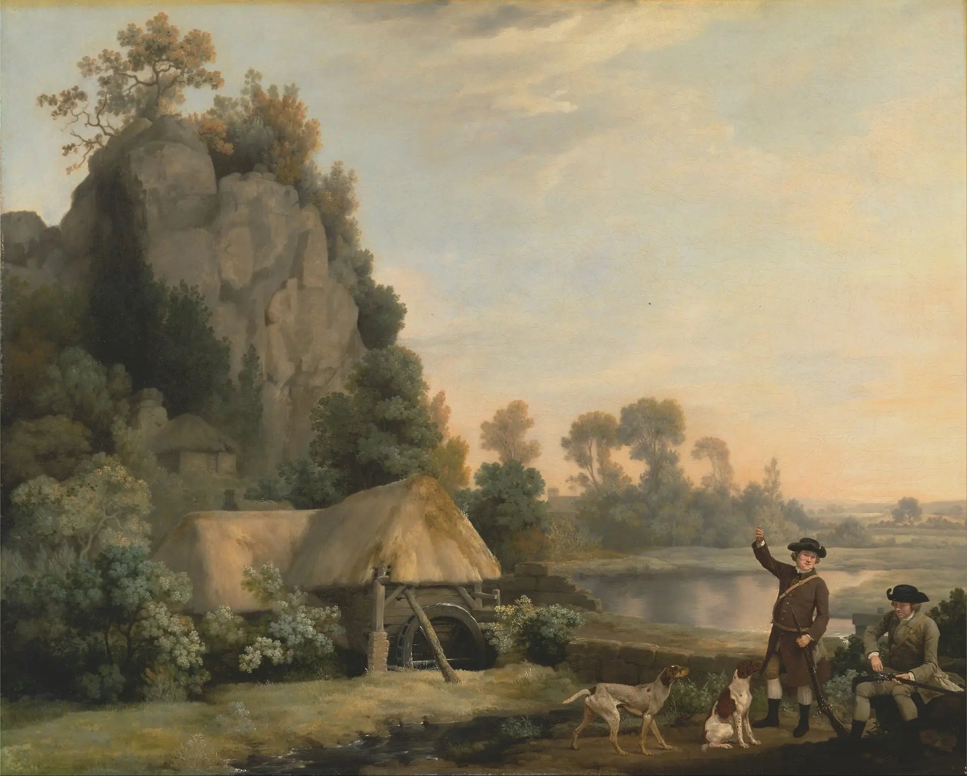 Deux messieurs partant à la chasse avec vue sur Creswell Crags prise sur place - George Stubbs - Alpha Reproduction