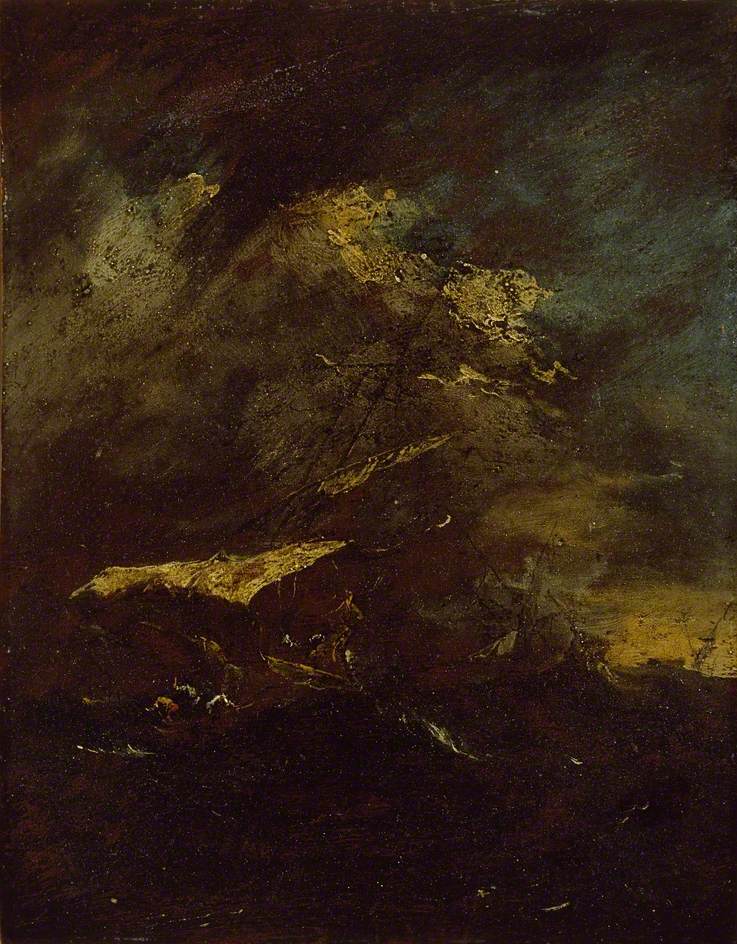 Dos barcos en una tormenta - Francesco Guardi
