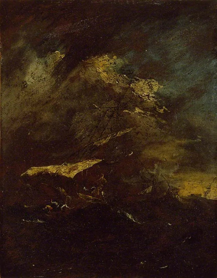 Dos barcos en una tormenta - Francesco Guardi
