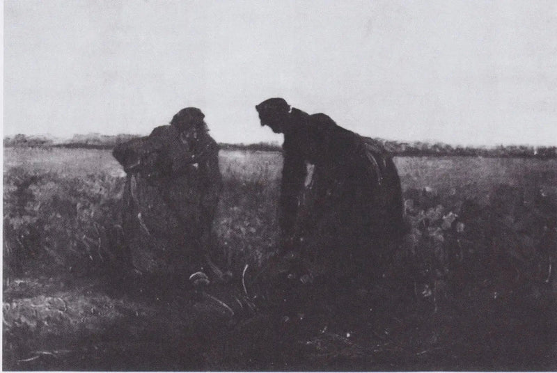 Dos campesinas cavando - Vincent van Gogh