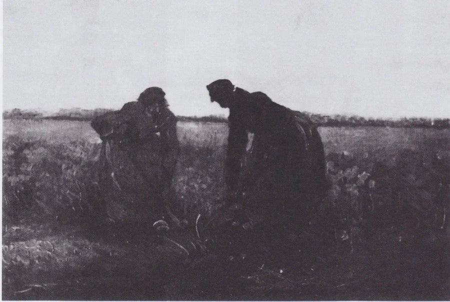 Dos campesinas cavando - Vincent van Gogh