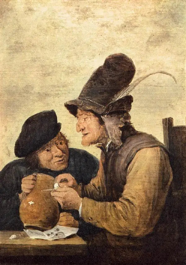 Dos campesinos (fumador y bebedor) - David Teniers el Joven