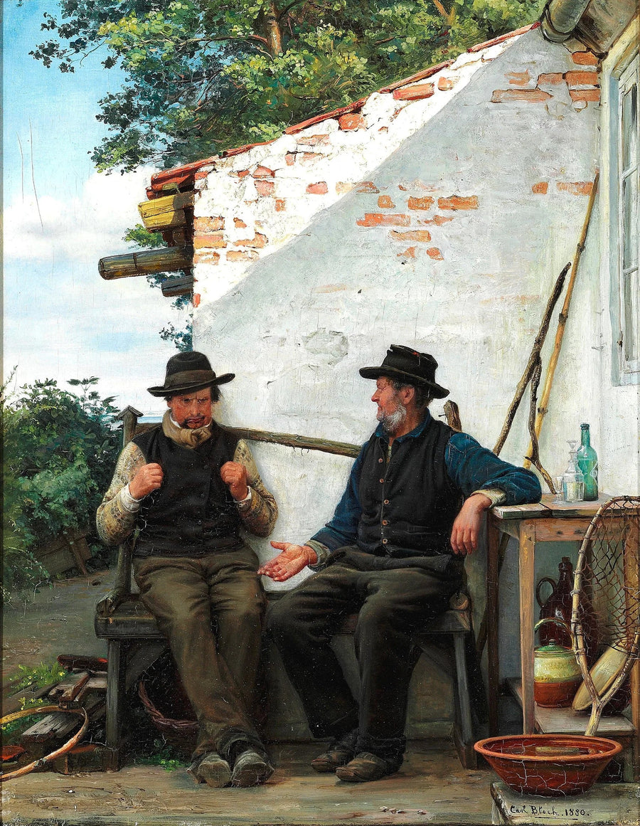 Dos pescadores conversando - Carl Heinrich Bloch
