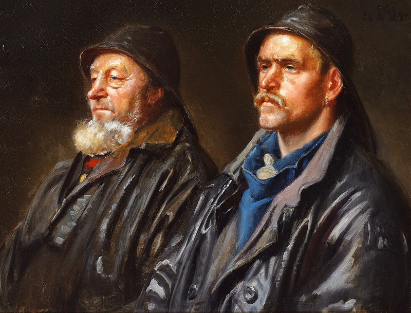 Dos pescadores de Skagen, Dinamarca. -Michael Peter Ancher