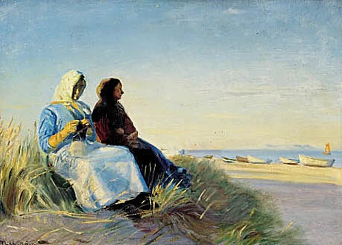 Dos pescadoras en una duna de Skagen Senderstrand. -Michael Peter Ancher
