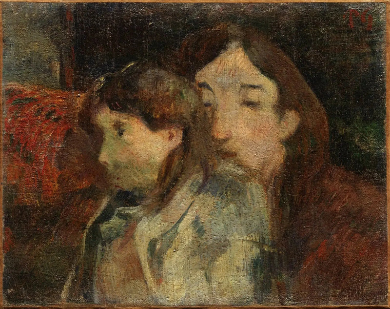 Dos personajes en un sofá, o Visión de artista - Paul Gauguin