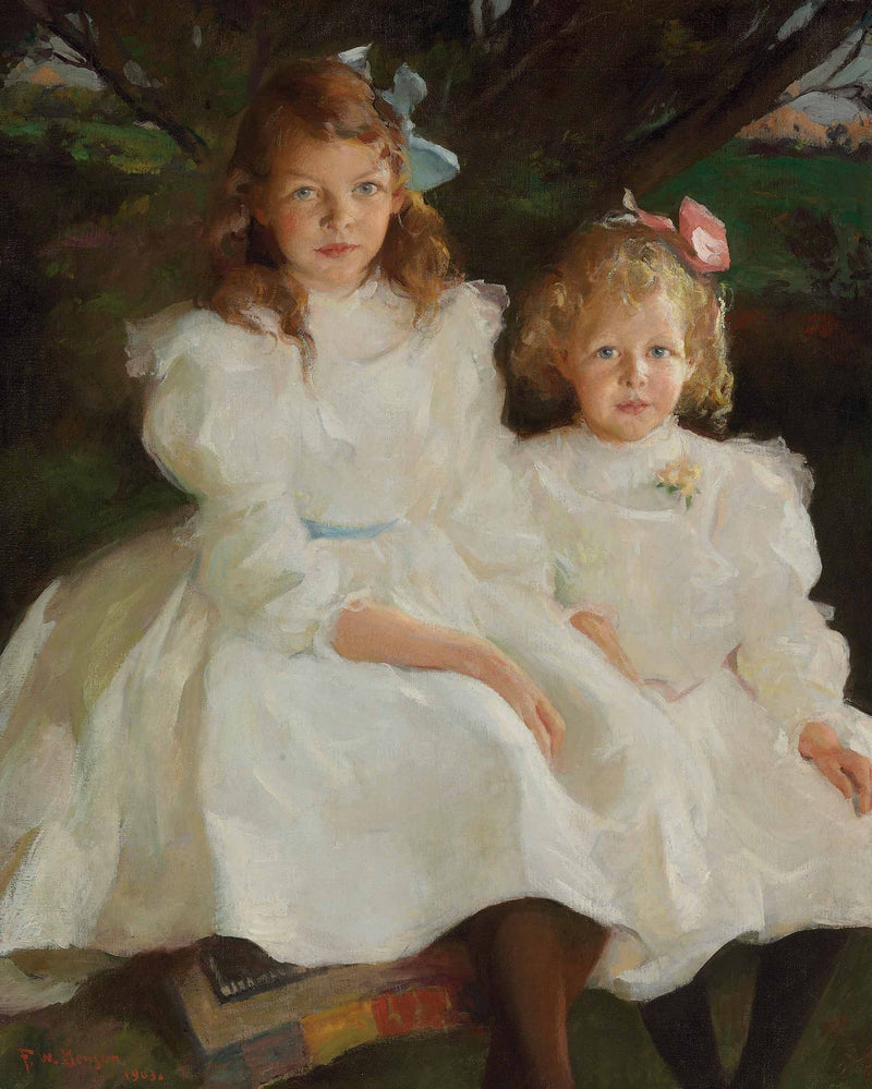 Dos niñas pequeñas - Frank Weston Benson