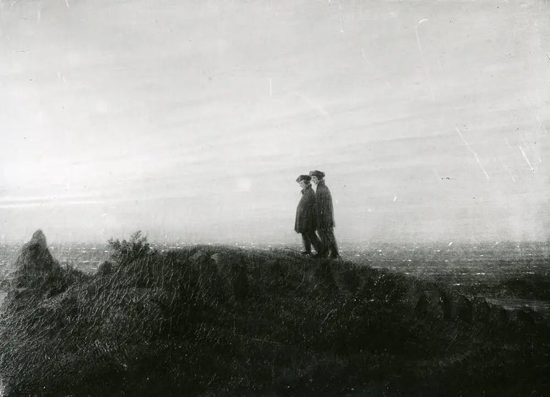 Dos excursionistas en la playa - Caspar David Friedrich