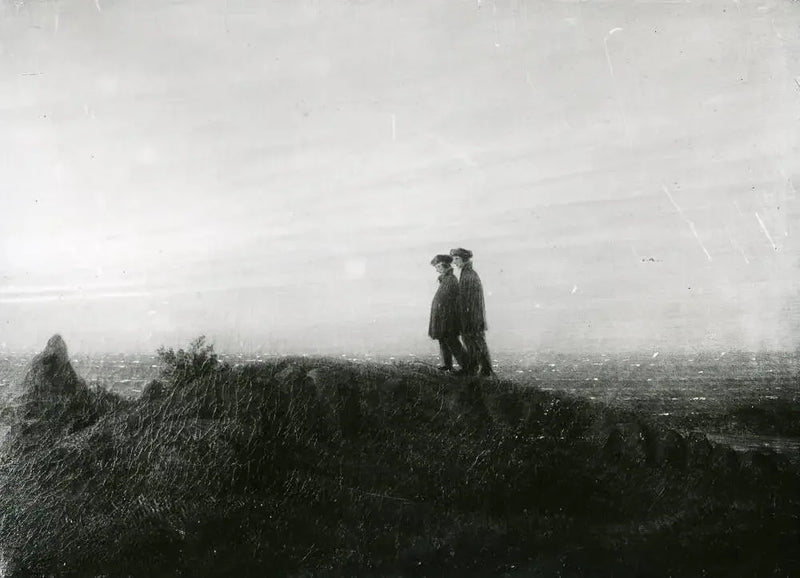 Dos excursionistas en la playa - Caspar David Friedrich