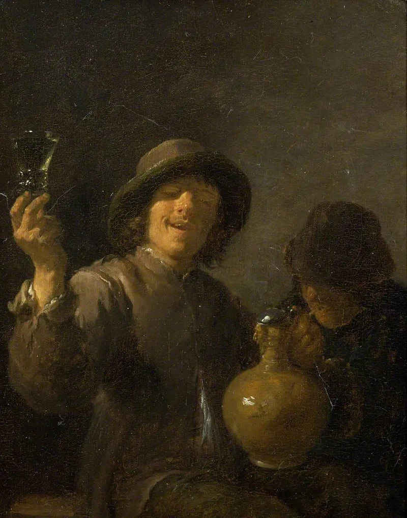 Dos rústicos bebiendo - David Teniers el Joven