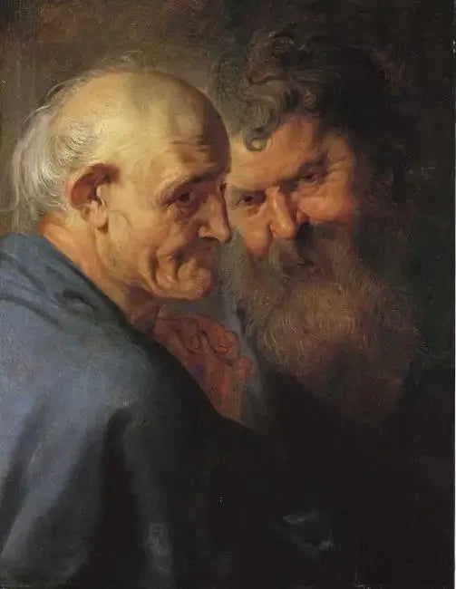 Dos cabezas de apóstoles - Peter Paul Rubens