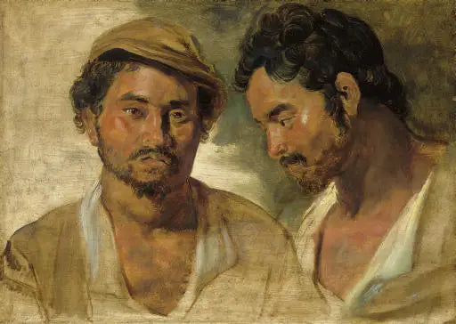 Dos cabezas de estudio de un hombre del sur - Peter Paul Rubens