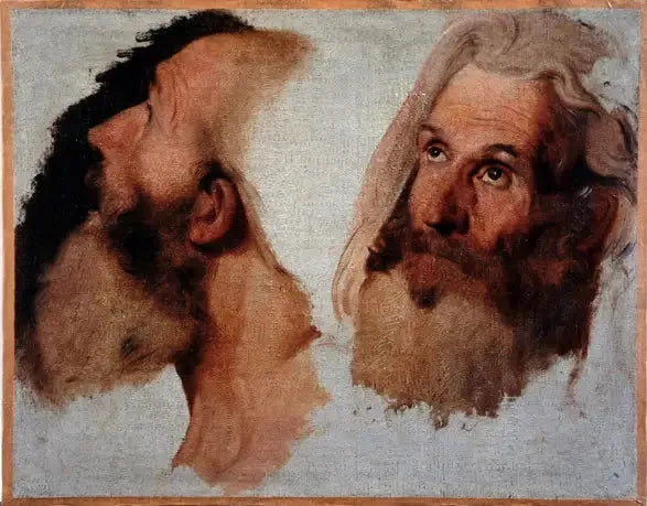 Dos cabezas de hombre - Jean-Auguste-Dominique Ingres