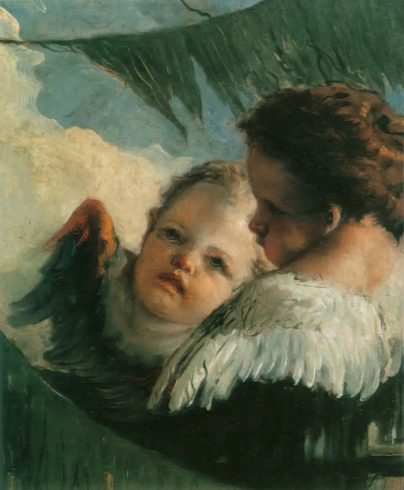 Dos cabezas de ángeles - Giovanni Battista Tiepolo