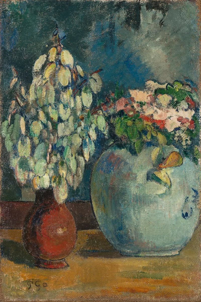 Dos jarrones de flores - Paul Gauguin