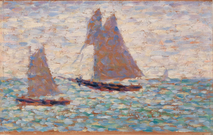 Dos veleros en Grandcamp - Georges Seurat
