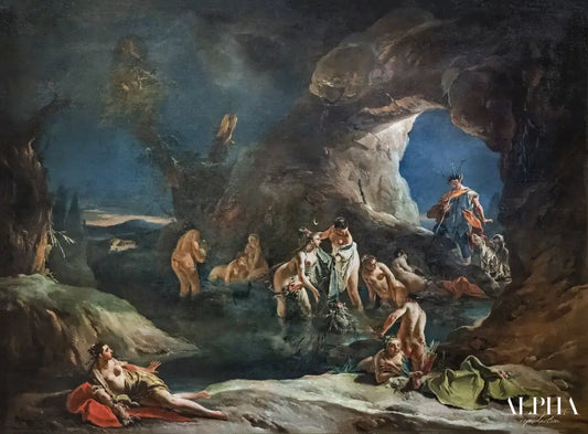 Diana et Actéon - Giovanni Battista Tiepolo - Reproductions de tableaux et peintures haut de gamme