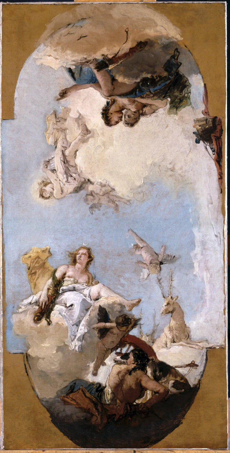 Diane, Apolo y Némesis - Giovanni Battista Tiepolo