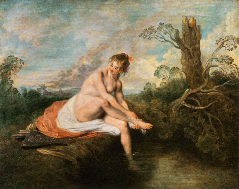 Diane en el baño - Antoine Watteau
