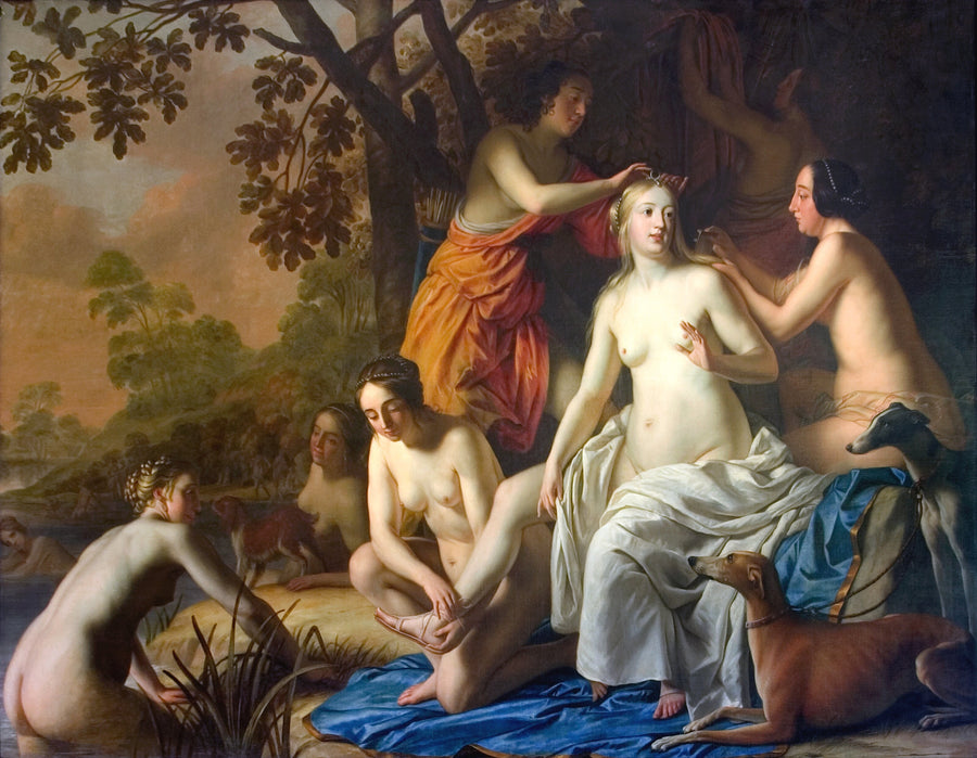 Diane con sus ninfas - Gerrit van Honthorst
