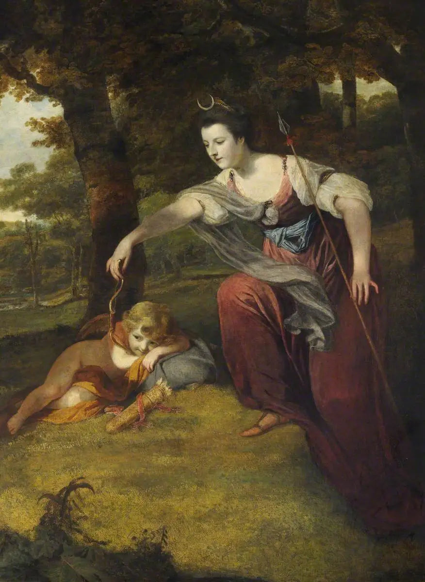 Diane desarmando a Cupido: Elizabeth Dashwood, duquesa de Manchester (1741-1832) y su hijo George Montagu, vizconde Manderville (1763-1772) - Joshua Reynolds