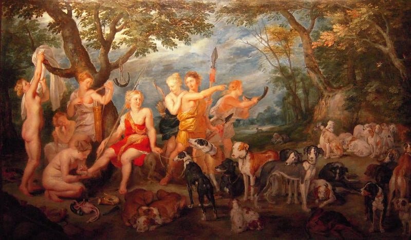 Diane y sus ninfas se preparan para salir de caza - Peter Paul Rubens