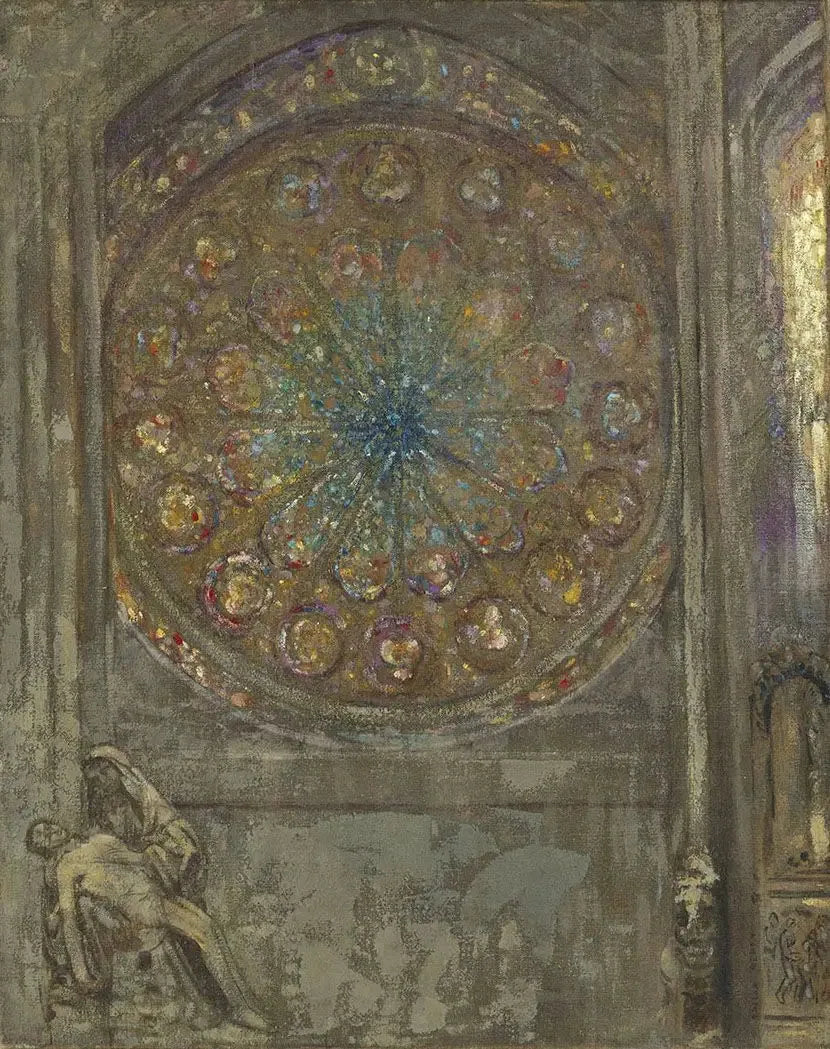 Die Kathedrale - Odilon Redon image 1 reproduction de peinture à l’huile
