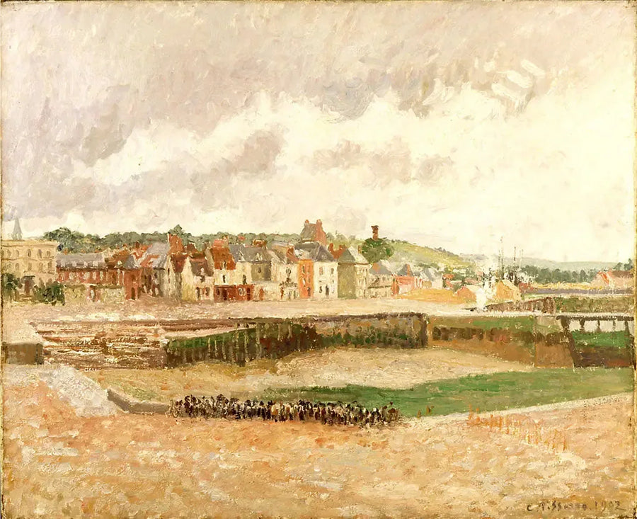 Dieppe. Pesca, marea baja - Camille Pissarro