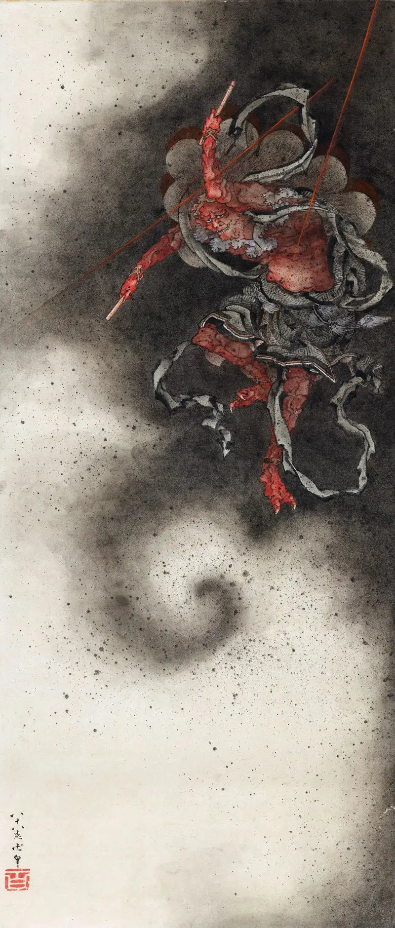 Dios del trueno - Hokusai