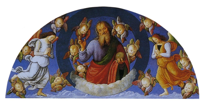 Dios Padre Bendiciendo entre los Ángeles - Pietro Perugino