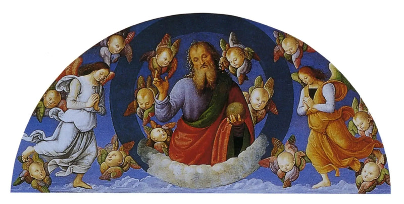 Dios Padre Bendiciendo entre los Ángeles - Pietro Perugino