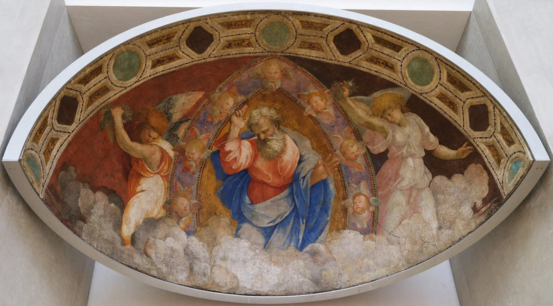 Dios Padre bendiciendo entre los ángeles - Rafael Sanzio