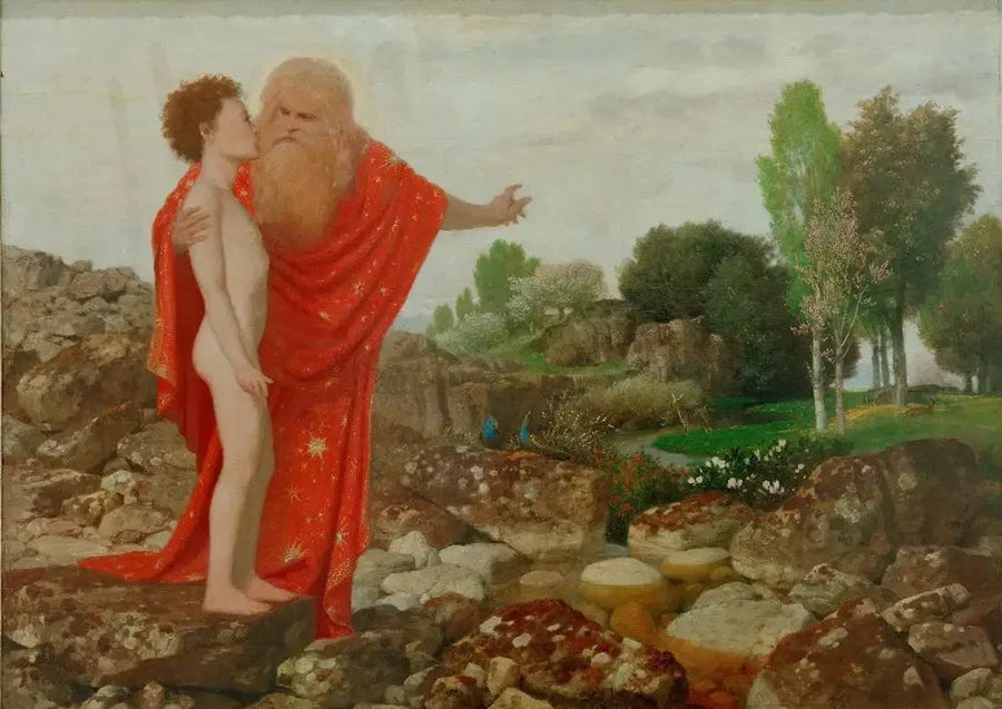 Dios Padre muestra a Adán el Paraíso - Arnold Böcklin