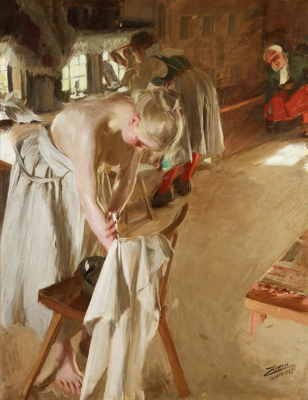 dimanche matin - Anders Zorn image 1 reproduction réalisée par Alpha Reproduction