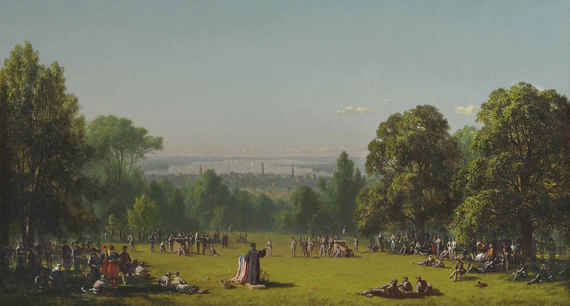 Domingo por la mañana en el campamento del séptimo regimiento - Sanford Robinson Gifford