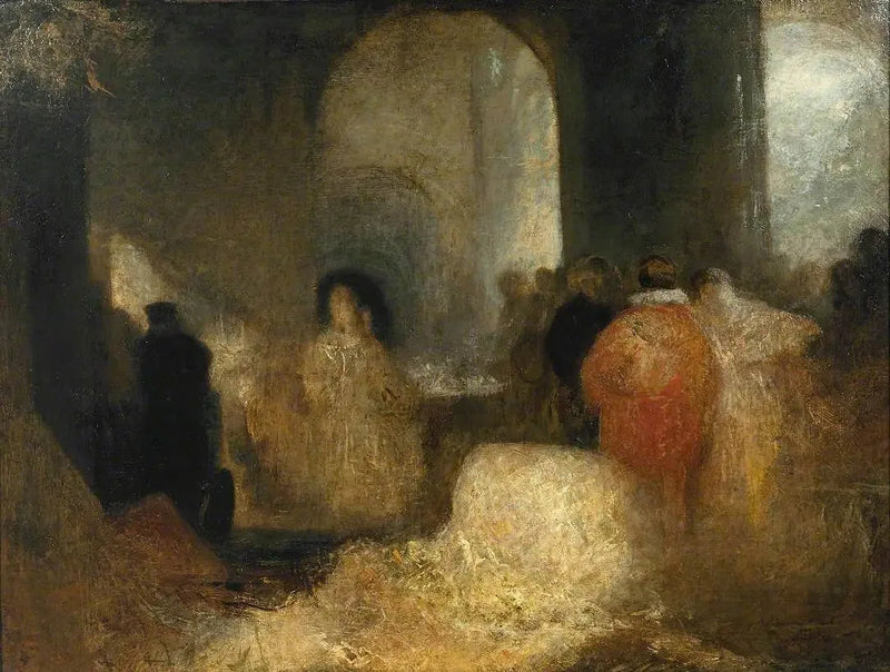 Cena en un Gran Salón con Figuras en Disfraz - J. M. W. Turner