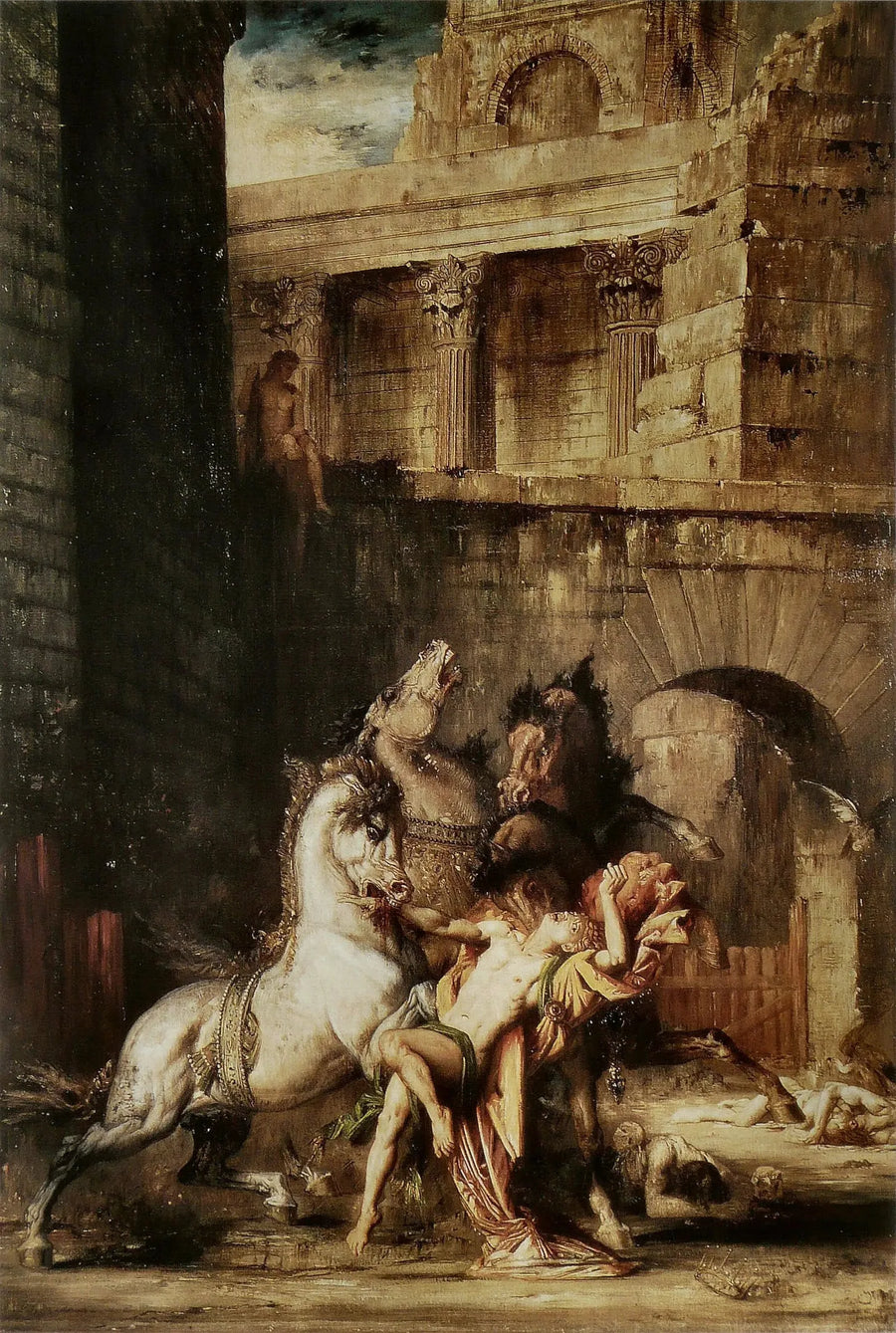Diomedes devorado por sus caballos - Gustave Moreau