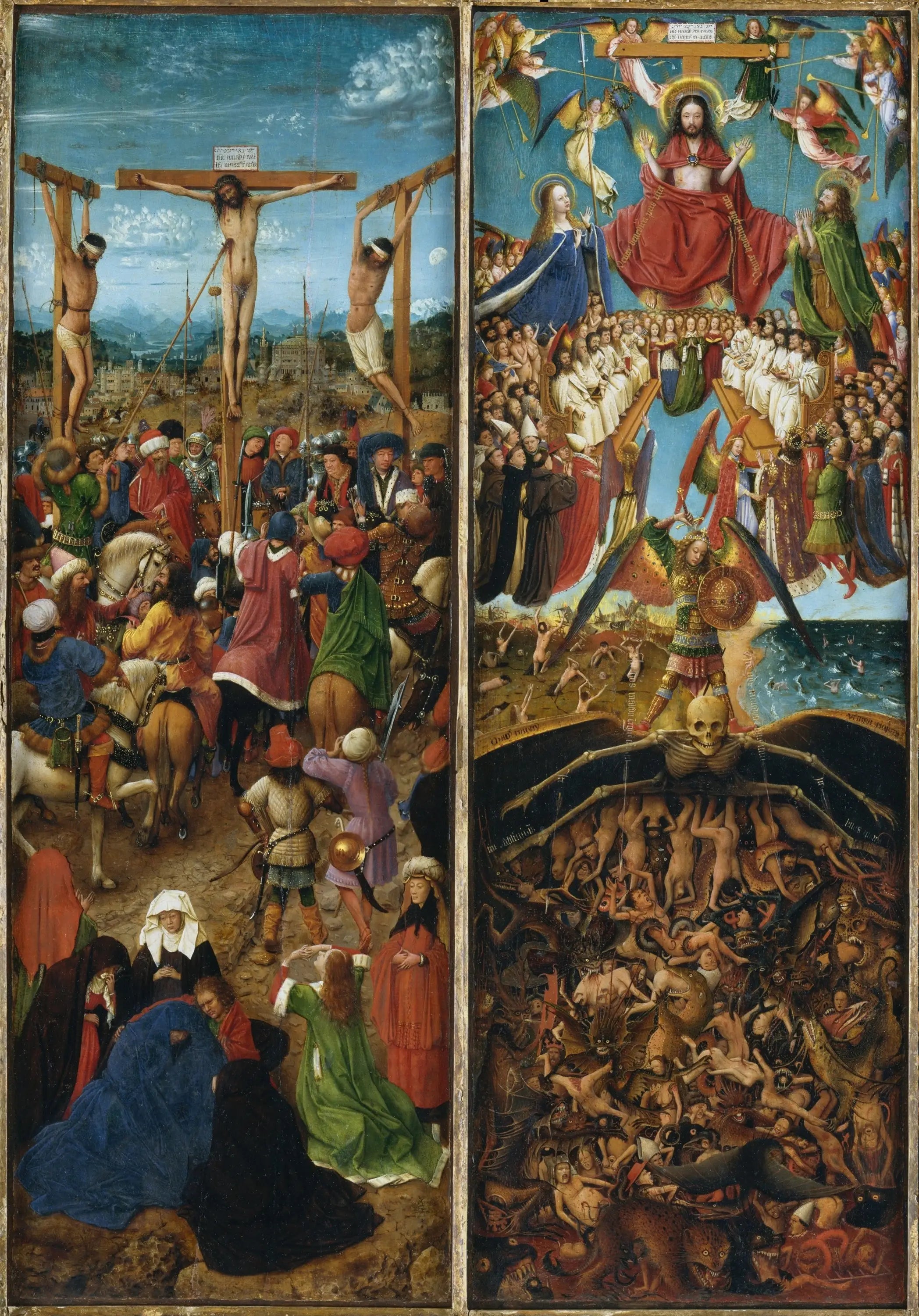 Diptyque de la Crucifixion et du Jugement dernier - Jan van Eyck - Alpha Reproduction