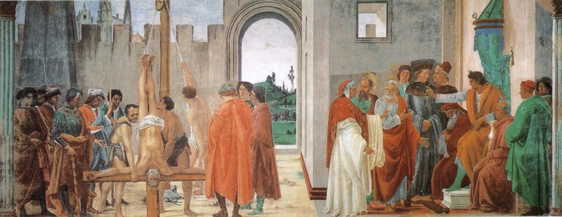 Disputa con Simón el Mago y la Crucifixión de Pedro - Filippino Lippi