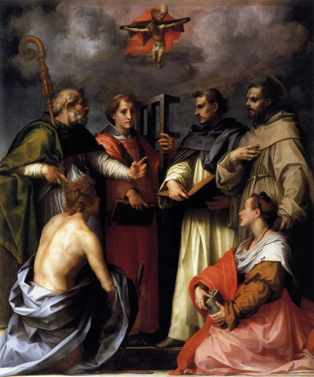 Dispute sur la Trinité - Andrea del Sarto image 1 reproduction artisanale de tableau