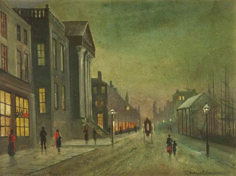 Muros de Liverpool (panel 1 de 5) - John Atkinson Grimshaw