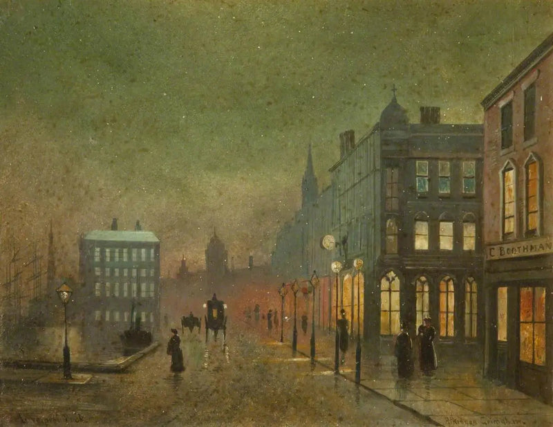 Muros de Liverpool (panel 2 de 5) - John Atkinson Grimshaw