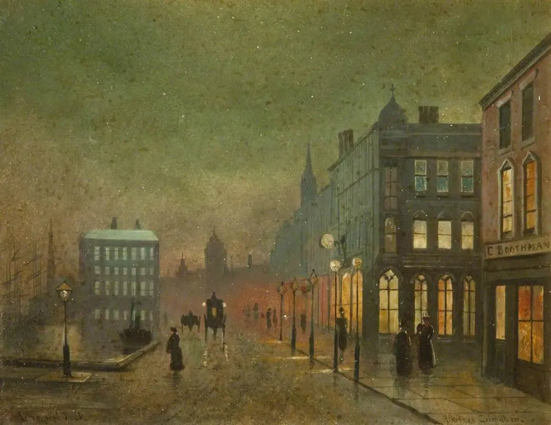 Muros de Liverpool (panel 2 de 5) - John Atkinson Grimshaw