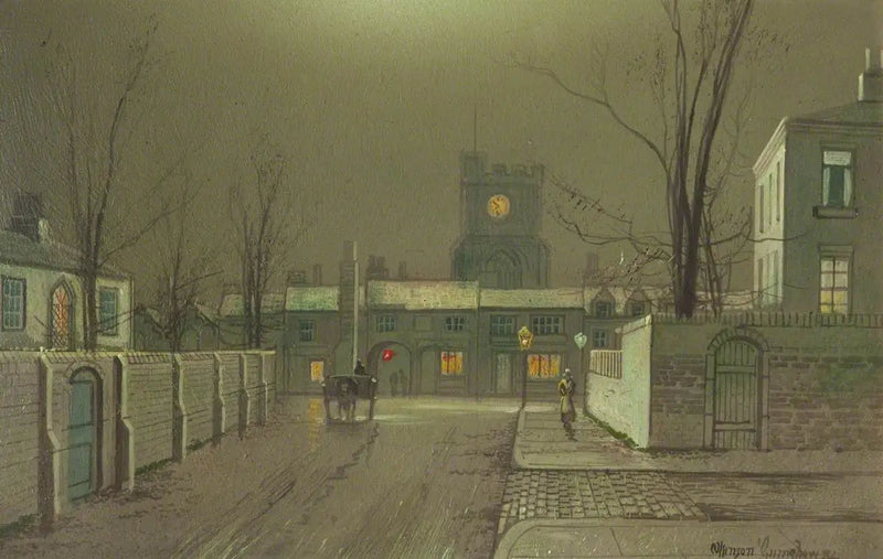 Muros de Liverpool (panel 4 de 5) - John Atkinson Grimshaw