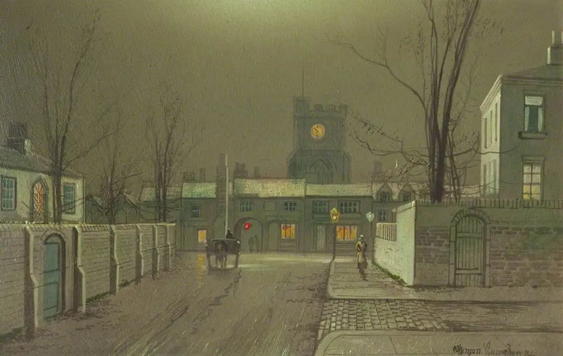 Muros de Liverpool (panel 4 de 5) - John Atkinson Grimshaw